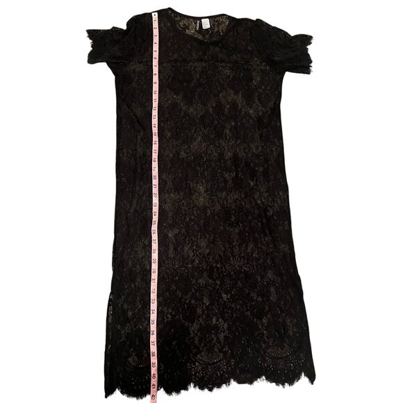 Divided H&M Black Lace Midi Dress Size 8 - Picture 6 of 7